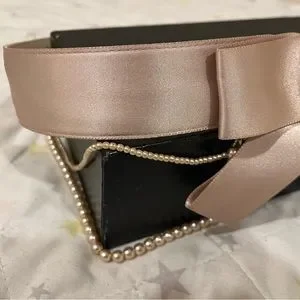 Marie Chantal | Accessories | Chanel Pink Satin Pearl Chain 